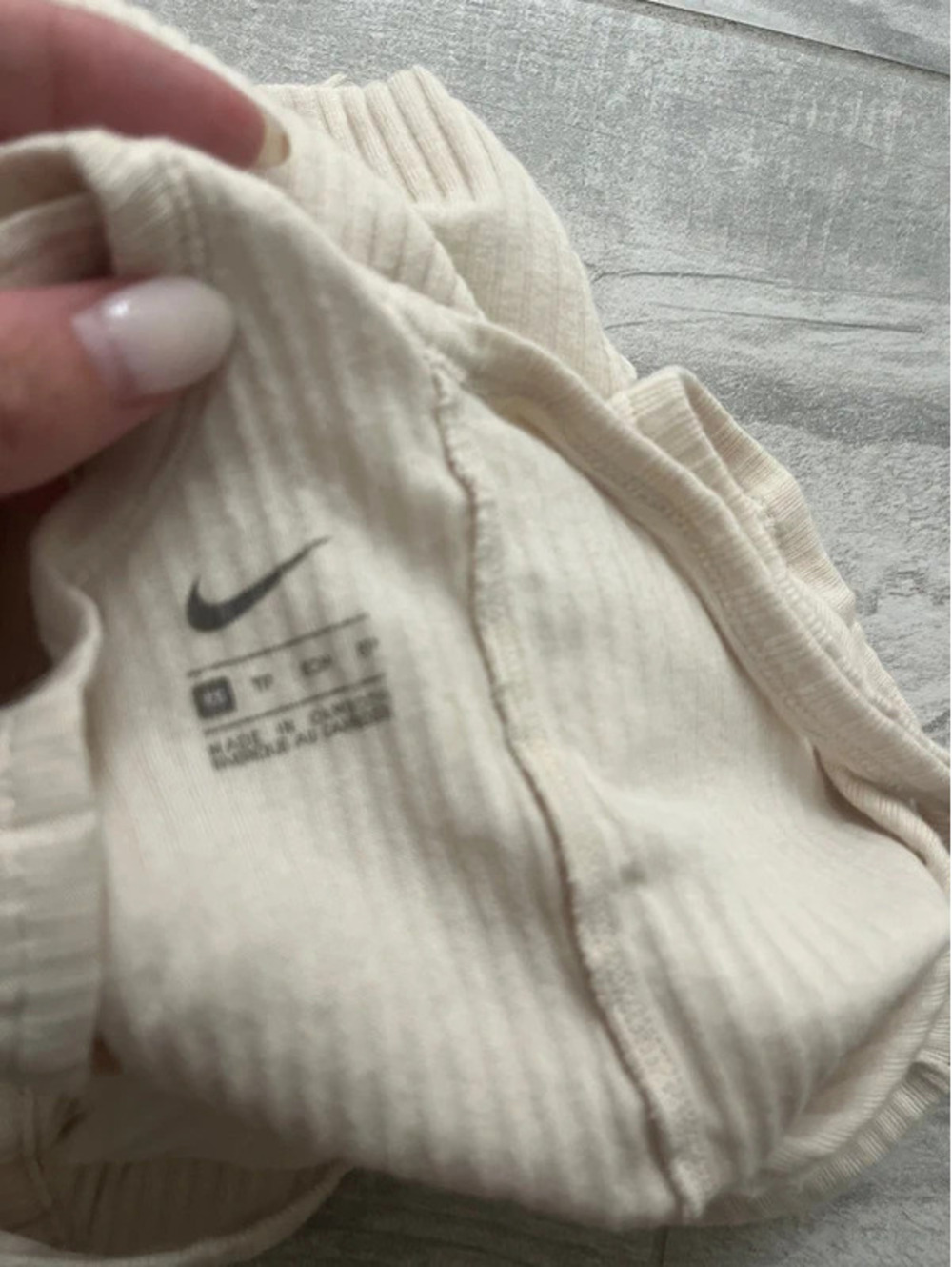 Nike Cream Ribbed Tank - Picture 4 of 4